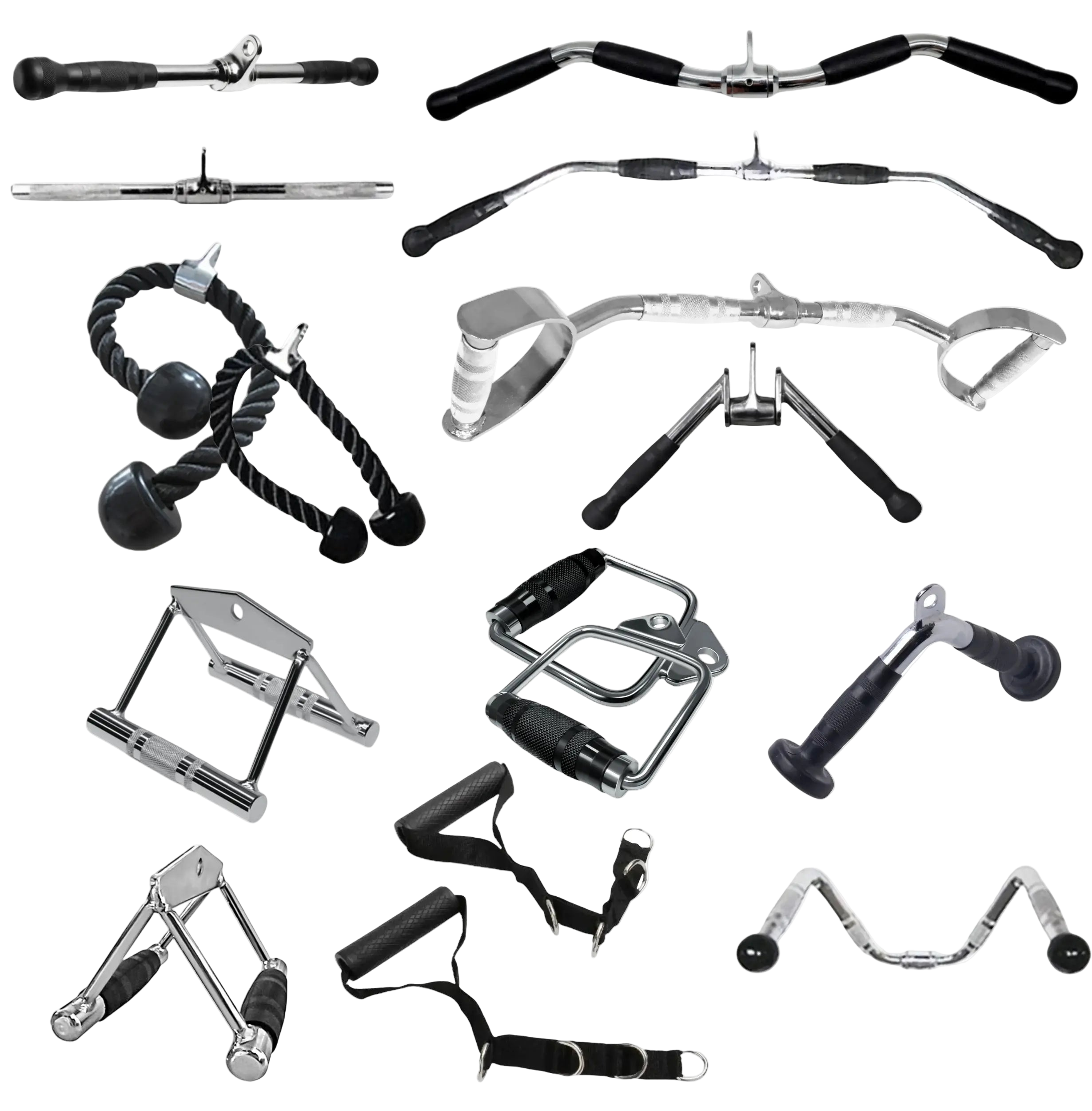 French Fitness Cable Attachment Package (New) - Combined View