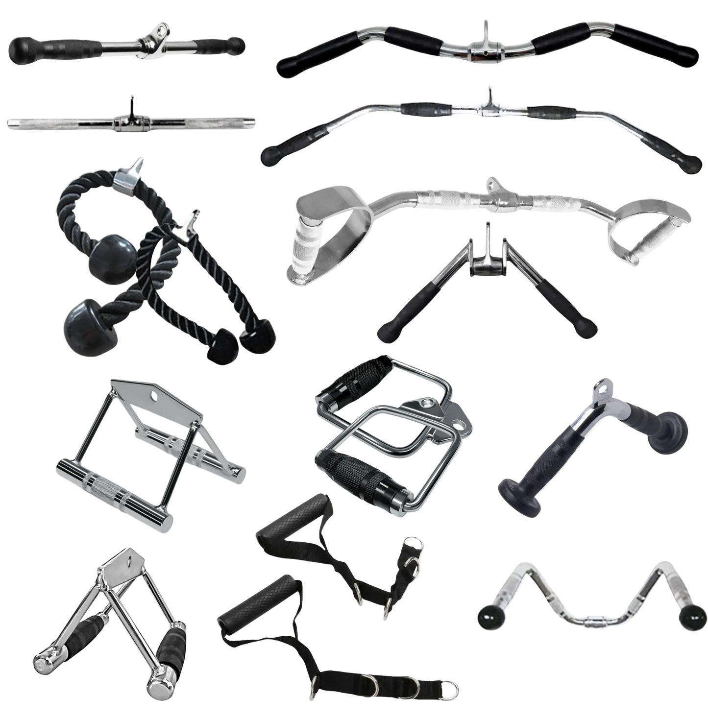 French Fitness Cable Attachment Package (New) - Combined View