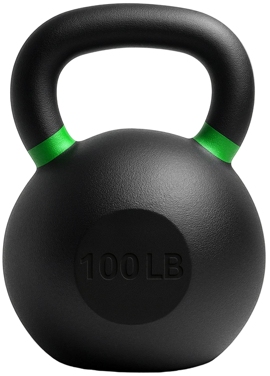 French Fitness Cast Iron Kettlebell 100 lbs (New) - Front View