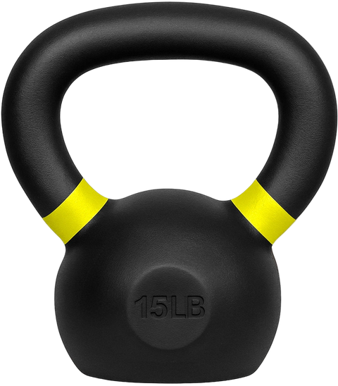 French Fitness Cast Iron Kettlebell 15 lbs (New) - Front View