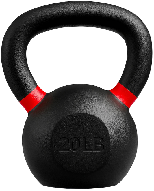 French Fitness Cast Iron Kettlebell 20 lbs (New) - Front View