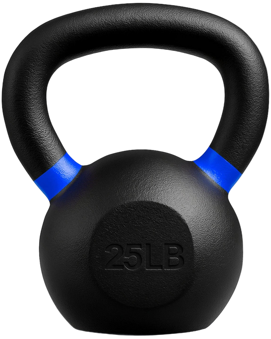 French Fitness Cast Iron Kettlebell 25 lbs (New) - Front View