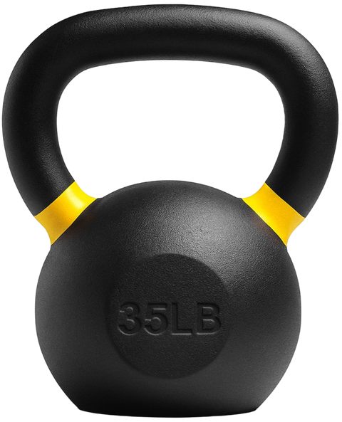 French Fitness Cast Iron Kettlebell 35 lbs (New) - Front View