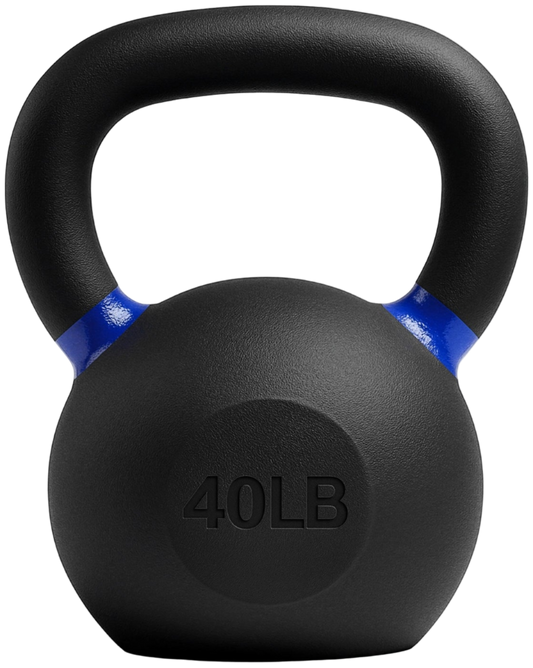 French Fitness Cast Iron Kettlebell 40 lbs (New) - Front View