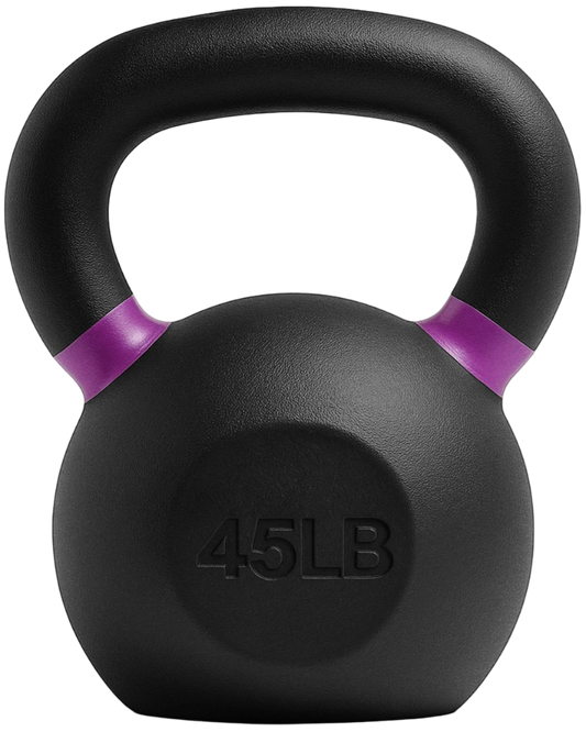 French Fitness Cast Iron Kettlebell 45 lbs (New) - Front View