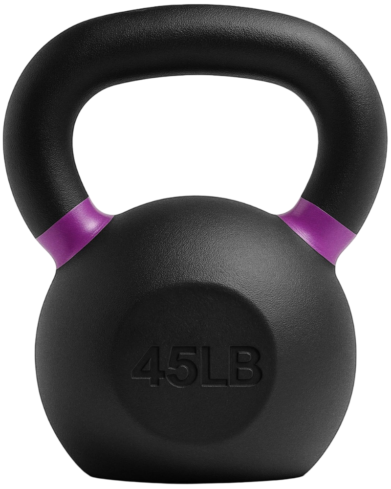 French Fitness Cast Iron Kettlebell 45 lbs (New) - Front View