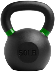 French Fitness Cast Iron Kettlebell 50 lbs (New) - Front View