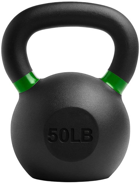 French Fitness Cast Iron Kettlebell 50 lbs (New) - Front View