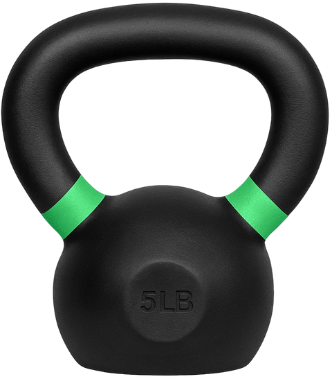 French Fitness Cast Iron Kettlebell 5 lbs (New) - Front View