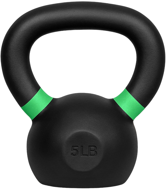 French Fitness Cast Iron Kettlebell 5 lbs (New) - Front View