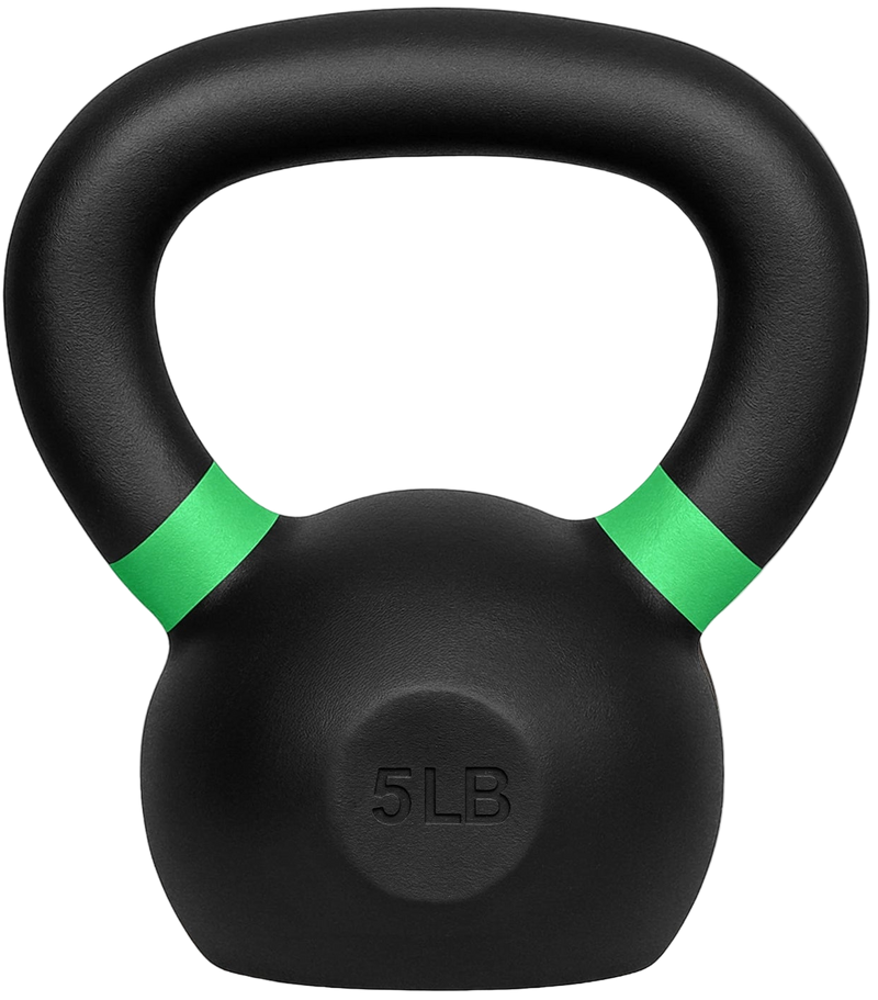 French Fitness Cast Iron Kettlebell 5 lbs (New) - Front View