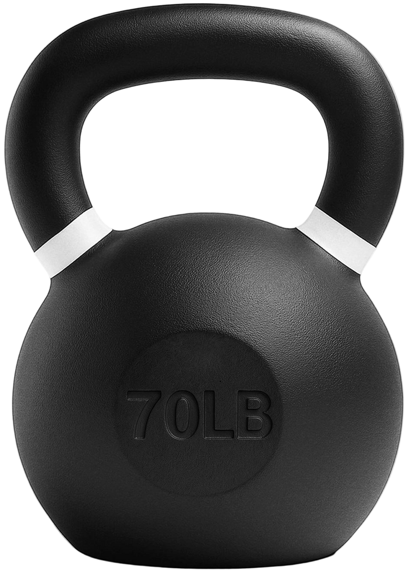 French Fitness Cast Iron Kettlebell 70 lbs (New) - Front View