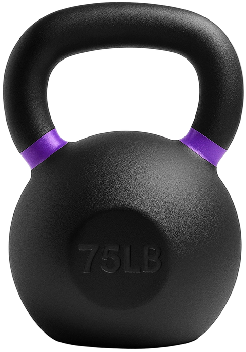 French Fitness Cast Iron Kettlebell 75 lbs (New) - Front View