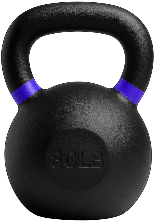 French Fitness Cast Iron Kettlebell 80 lbs (New) - Front View