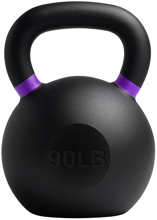 French Fitness Cast Iron Kettlebell 90 lbs (New) - Front View