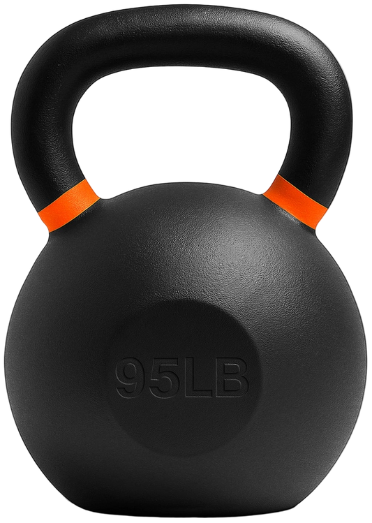 French Fitness Cast Iron Kettlebell 95 lbs (New) - Front View