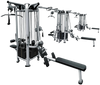 French Fitness FFS Silver 12 Stack Multi Jungle Gym (New) - Angled View