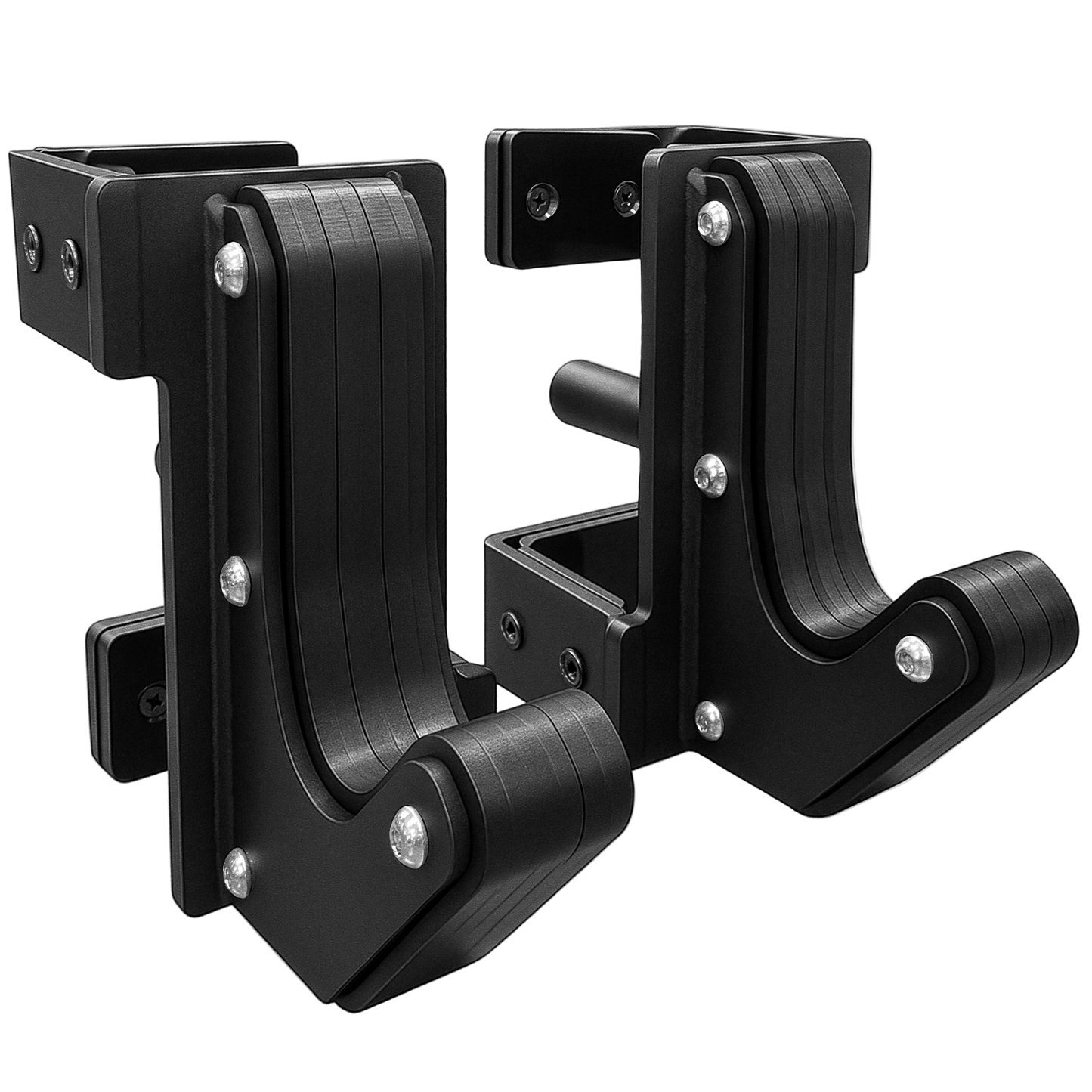 French Fitness Rack & Rig Premium J-Cups J-Hooks Attachment (Pair) (New) - Angled View