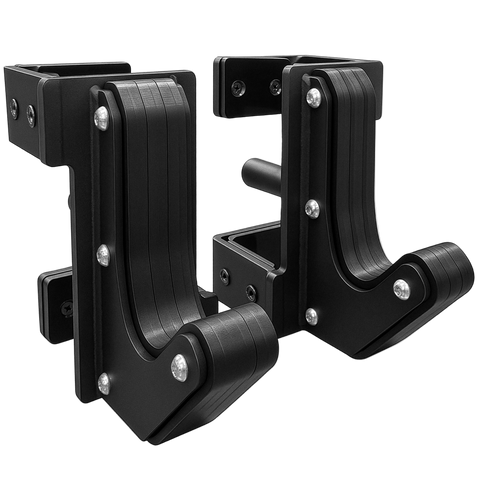 French Fitness Rack & Rig Premium J-Cups J-Hooks Attachment (Pair) (New) - Angled View