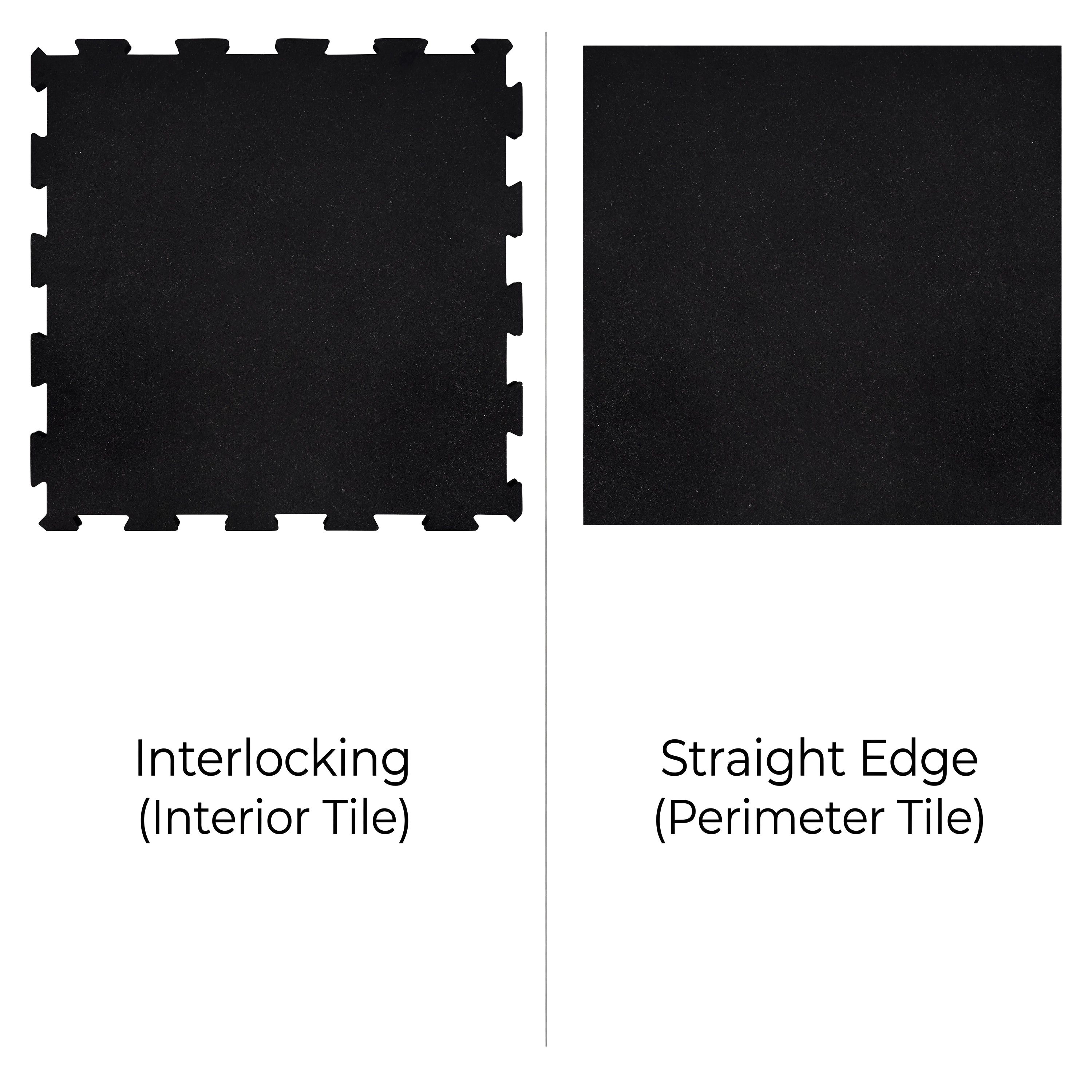 French Fitness Rubber Interlocking Tiles Gym Flooring (39.37"x39.37" ea) (New)