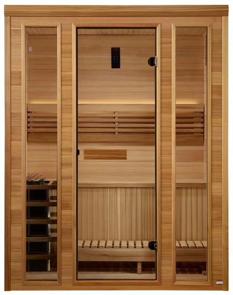 Golden Designs GDI-7030-01 Andermatt Edition 3 Person Traditional Steam Sauna - Pacific Premium Clear Cedar (New)
