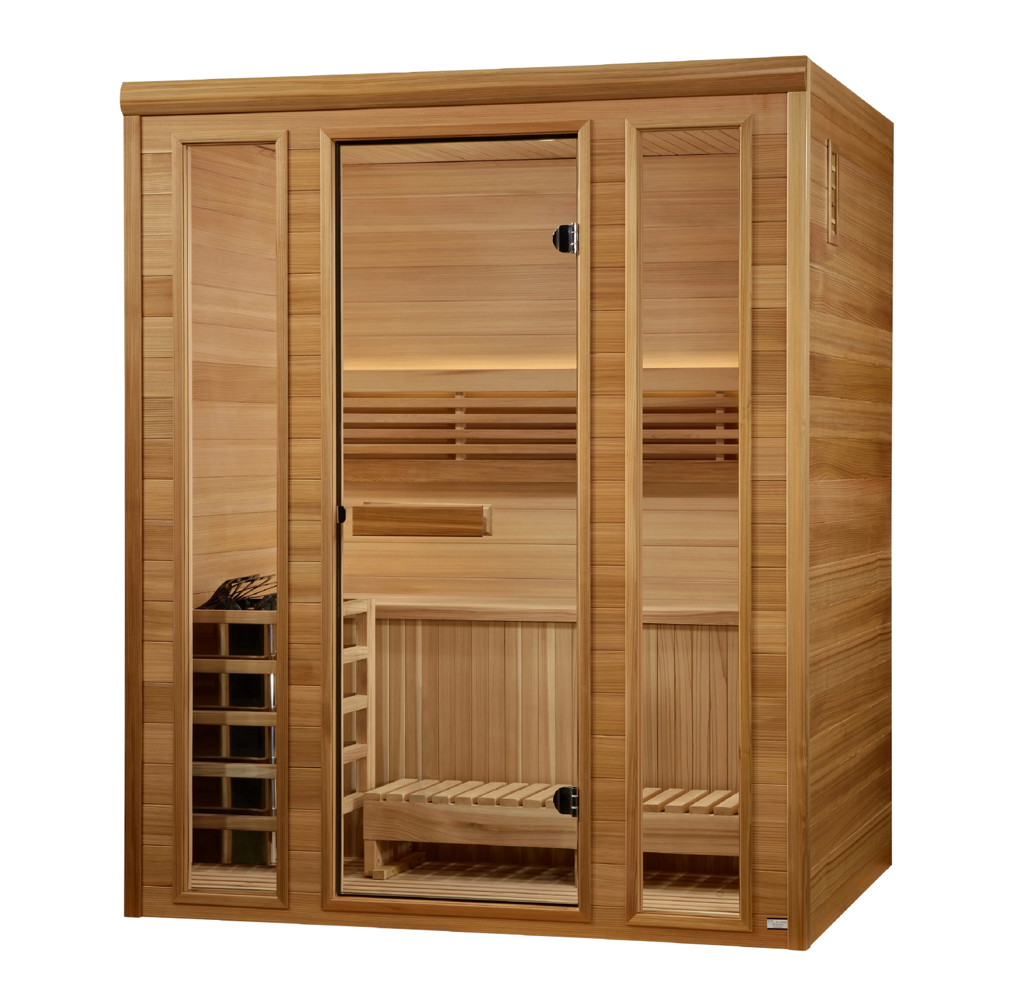 Golden Designs GDI-7030-01 Andermatt Edition 3 Person Traditional Steam Sauna - Pacific Premium Clear Cedar (New)