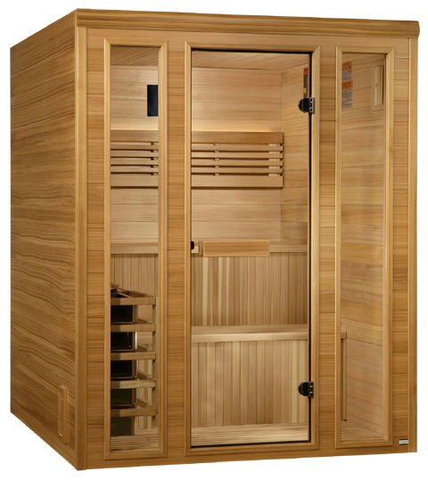Golden Designs GDI-7060-01 Engelberg Edition 6 Person Traditional Steam Sauna - Pacific Premium Clear Cedar (New)