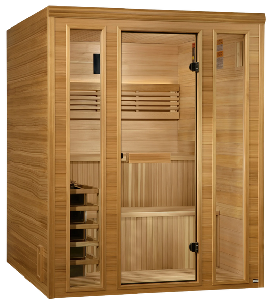 Golden Designs GDI-7060-01 Engelberg Edition 6 Person Traditional Steam Sauna - Pacific Premium Clear Cedar (New)