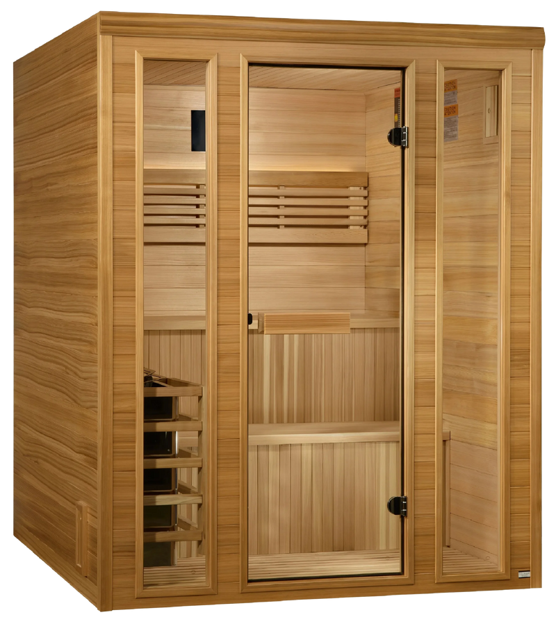 Golden Designs GDI-7060-01 Engelberg Edition 6 Person Traditional Steam Sauna - Pacific Premium Clear Cedar (New)