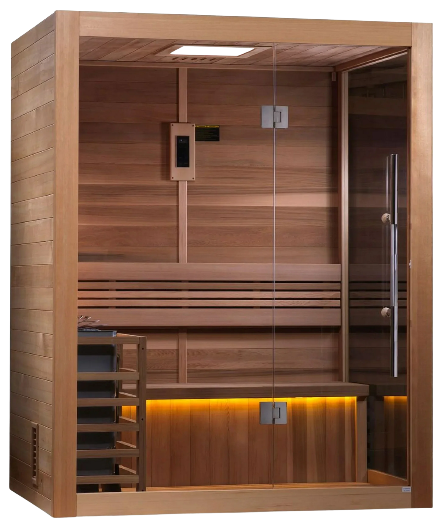 Golden Designs GDI-7202-01 "Hanko Edition" 2-3 Person Indoor Traditional Steam Sauna - Canadian Red Cedar (New)