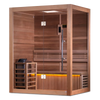 Golden Designs GDI-7202-01 "Hanko Edition" 2-3 Person Indoor Traditional Steam Sauna - Canadian Red Cedar (New)