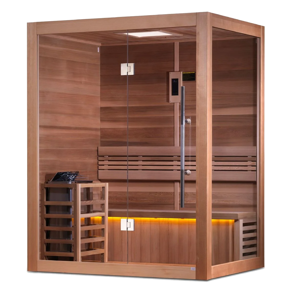 Golden Designs GDI-7202-01 "Hanko Edition" 2-3 Person Indoor Traditional Steam Sauna - Canadian Red Cedar (New)