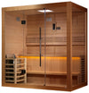 Golden Designs GDI-7203-01 "Forssa Edition" 3-4 Person Indoor Traditional Steam Sauna - Canadian Red Cedar (New)