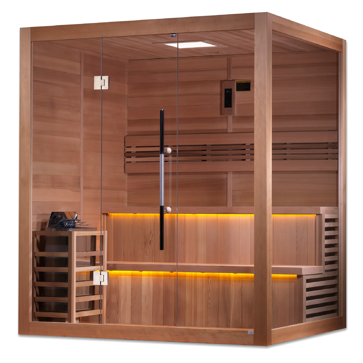Golden Designs GDI-7206-01 "Kuusamo Edition" 6 Person Indoor Traditional Steam Sauna - Canadian Red Cedar (New)