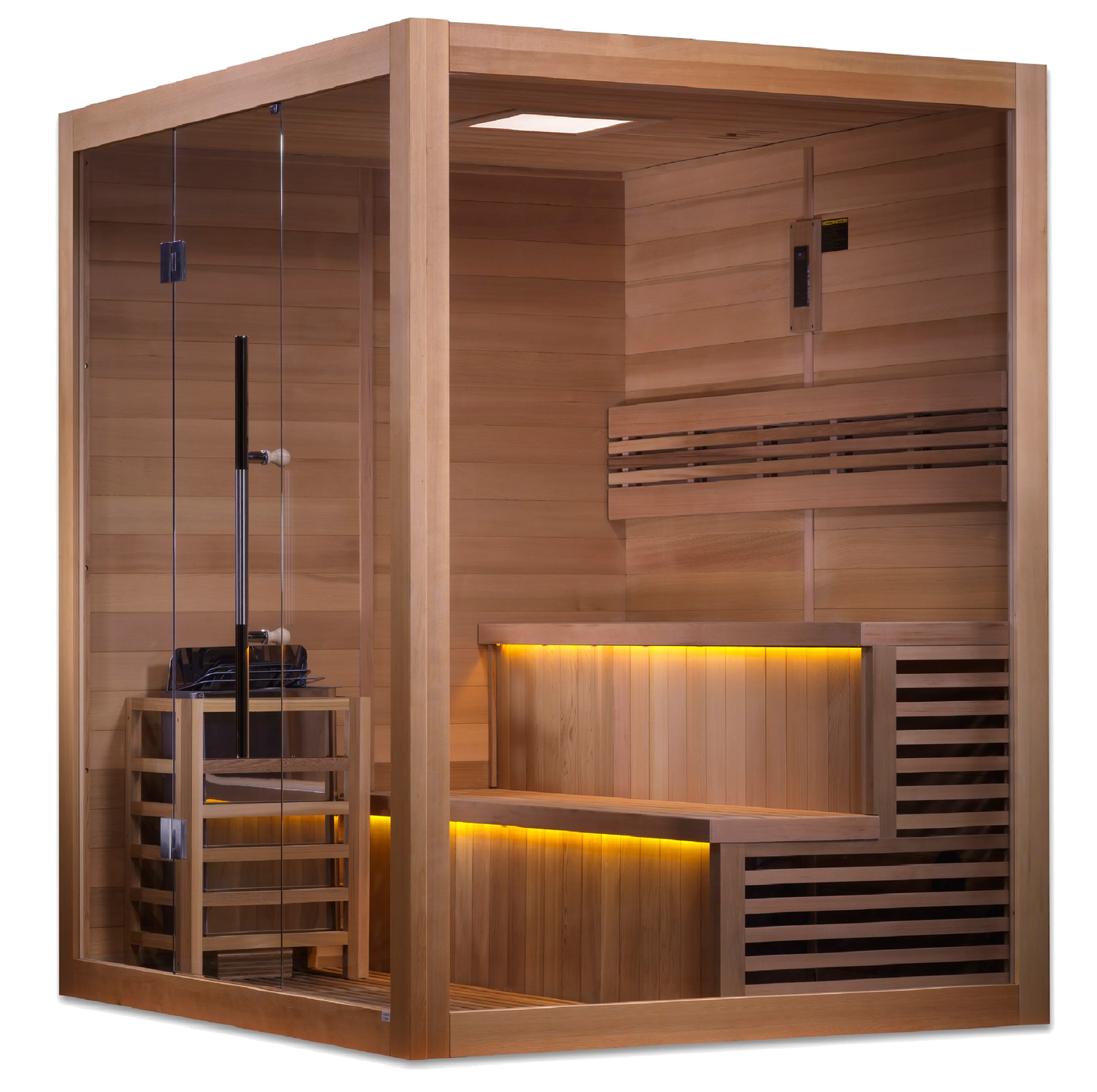 Golden Designs GDI-7206-01 "Kuusamo Edition" 6 Person Indoor Traditional Steam Sauna - Canadian Red Cedar (New)