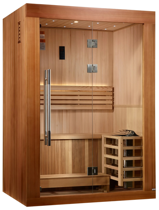 Golden Designs GDI-7289-02 Sundsvall Traditional Steam Sauna - Canadian Red Cedar (New)
