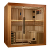 Golden Designs GDI-7389-02 Copenhagen Edition 3 Person Traditional Steam Sauna - Canadian Red Cedar Interior and Pacific Premium Clear Cedar Exterior (New)