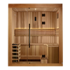 Golden Designs GDI-7389-02 Copenhagen Edition 3 Person Traditional Steam Sauna - Canadian Red Cedar Interior and Pacific Premium Clear Cedar Exterior (New)