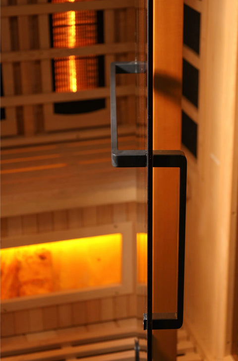 Golden Designs GDI-8010-03 Full Spectrum PureTech Near Zero EMF FAR Infrared Sauna with Himalayan Salt Bar (New)