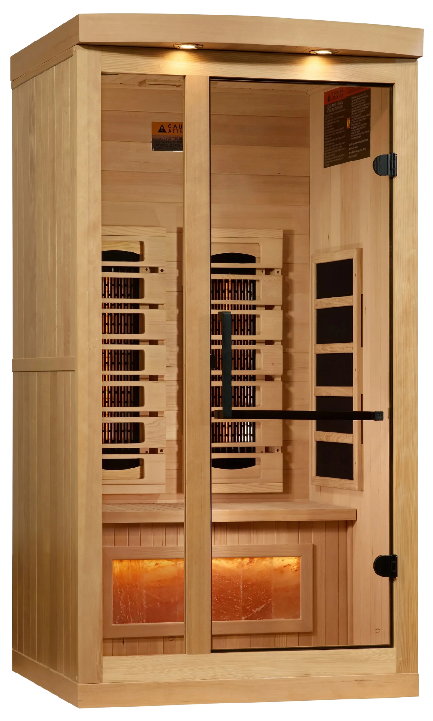 Golden Designs GDI-8010-03 Full Spectrum PureTech Near Zero EMF FAR Infrared Sauna with Himalayan Salt Bar (New)