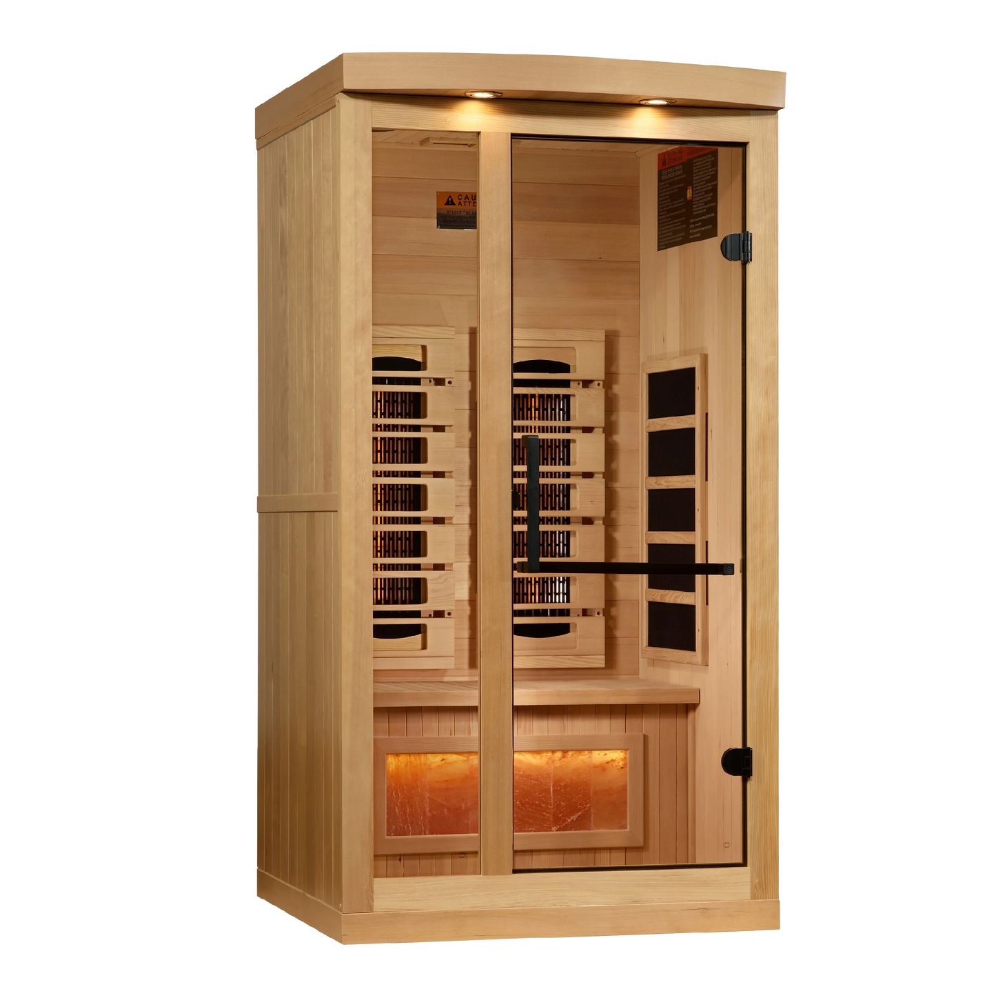 Golden Designs GDI-8010-03 Full Spectrum PureTech Near Zero EMF FAR Infrared Sauna with Himalayan Salt Bar (New)