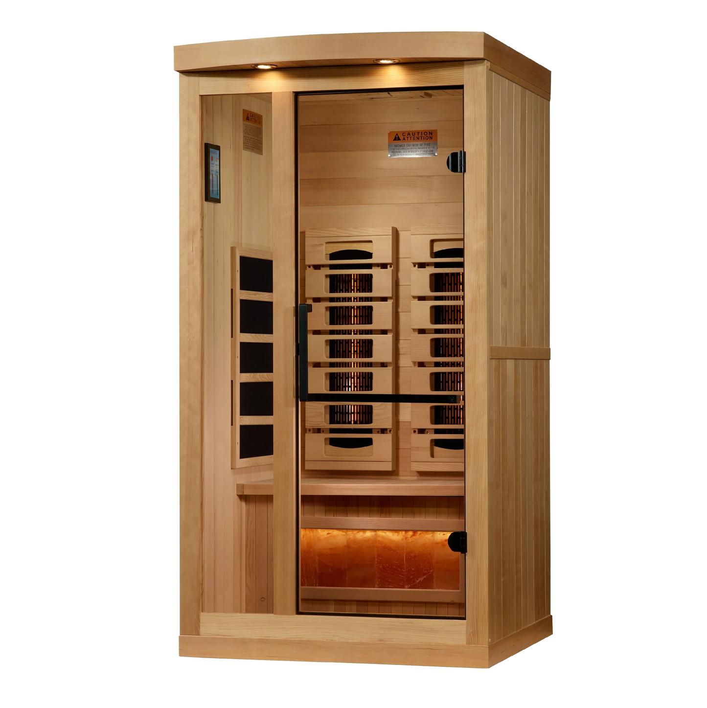 Golden Designs GDI-8010-03 Full Spectrum PureTech Near Zero EMF FAR Infrared Sauna with Himalayan Salt Bar (New)