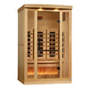 GoldenDesigns GDI-8020-03 2-Person Full Spectrum PureTech Near Zero EMF FAR Infrared Sauna with Himalayan Salt Bar (New) Image