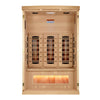 GoldenDesigns GDI-8020-03 2-Person Full Spectrum PureTech Near Zero EMF FAR Infrared Sauna with Himalayan Salt Bar (New) Image 4