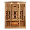 GoldenDesigns GDI-8030-03 3-Person Full Spectrum PureTech Near Zero EMF FAR Infrared Sauna with Himalayan Salt Bar (New)