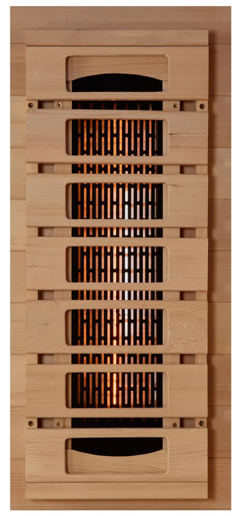 Golden Designs GDI-8035-03 3-Person Corner Full Spectrum PureTech Near Zero EMF FAR Infrared Sauna with Himalayan Salt Bar (New)