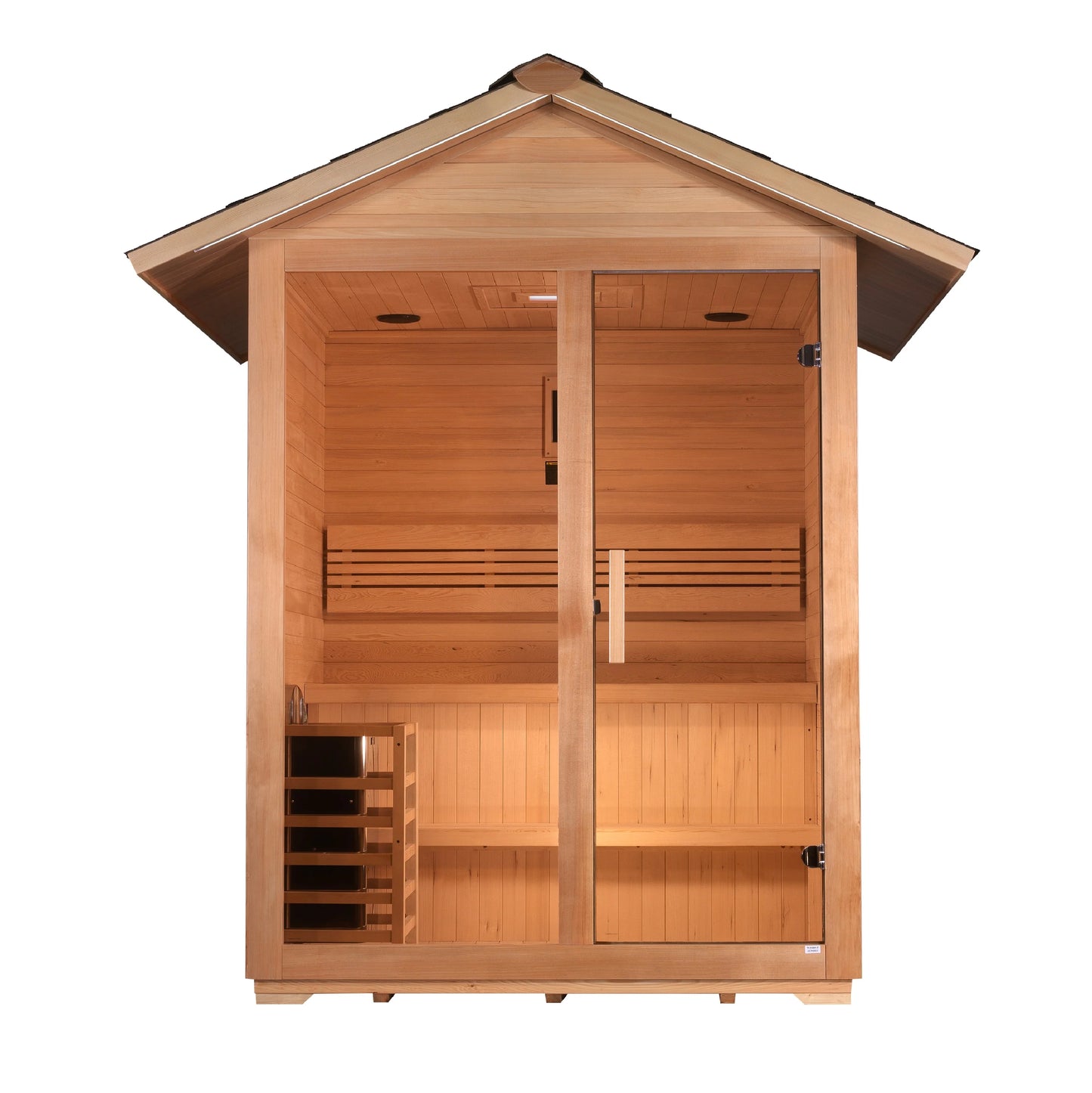 Golden Designs GDI-8103-01 Arlberg 3 Person Traditional Outdoor Sauna - Canadian Hemlock (New)