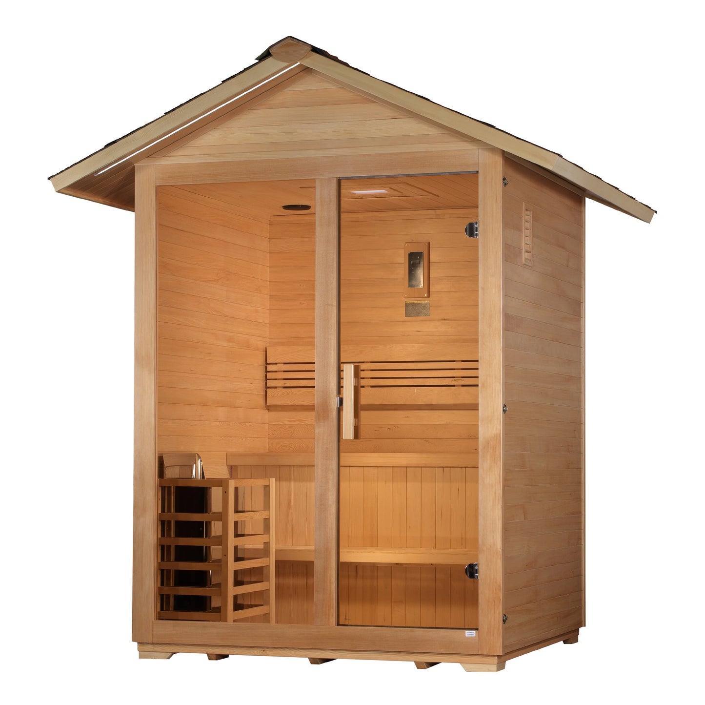 Golden Designs GDI-8103-01 Arlberg 3 Person Traditional Outdoor Sauna - Canadian Hemlock (New)