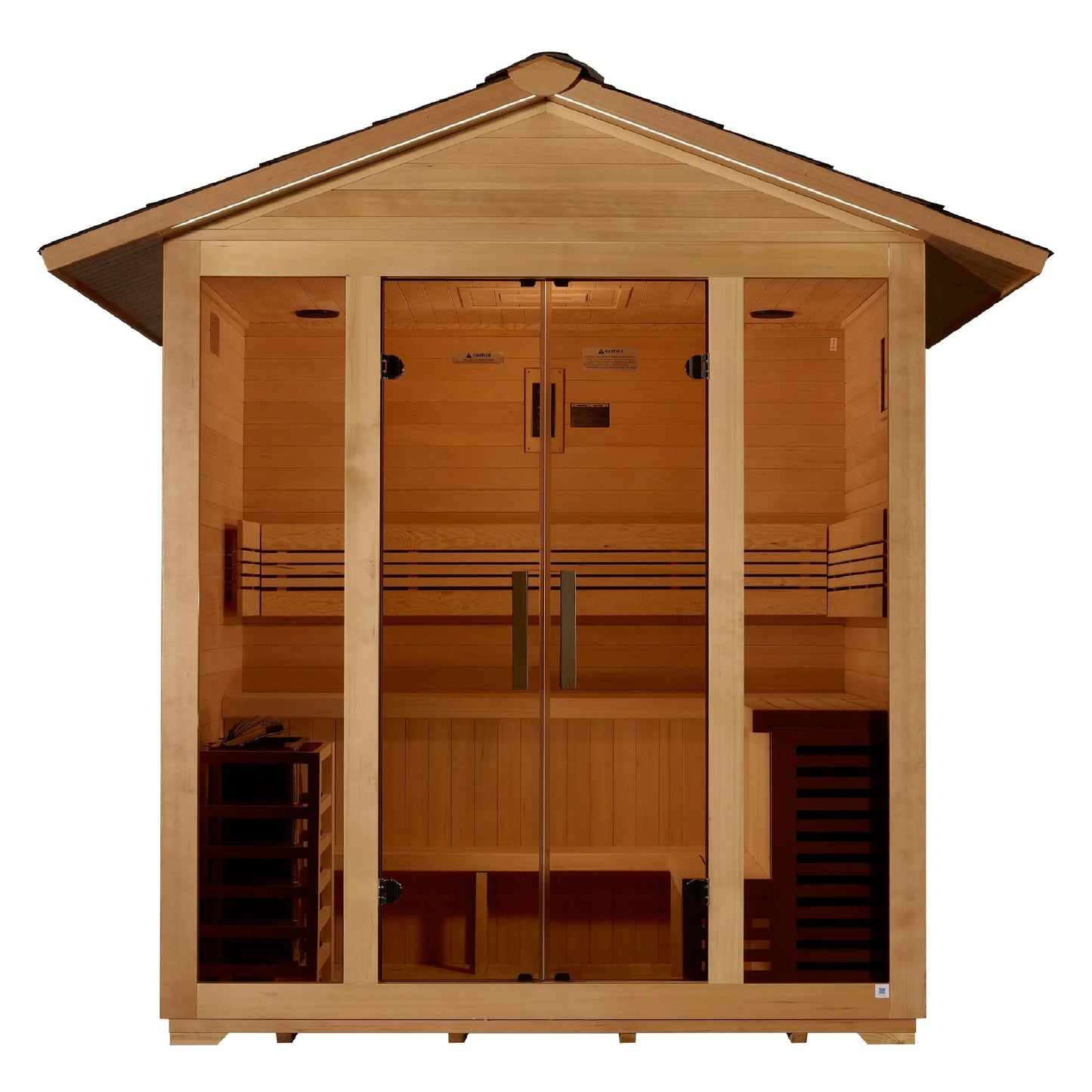 Golden Designs GDI-8105-01 Vorarlberg 5 Person Traditional Outdoor Sauna - Canadian Hemlock (New) Image 2