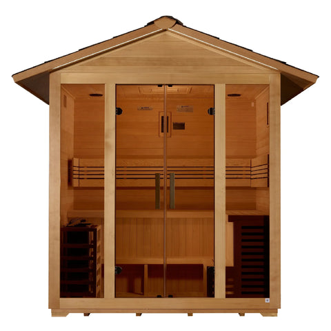 Golden Designs GDI-8105-01 Vorarlberg 5 Person Traditional Outdoor Sauna - Canadian Hemlock (New) Image 2